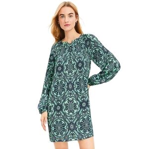 LOFT Green Patterned Women's Dress